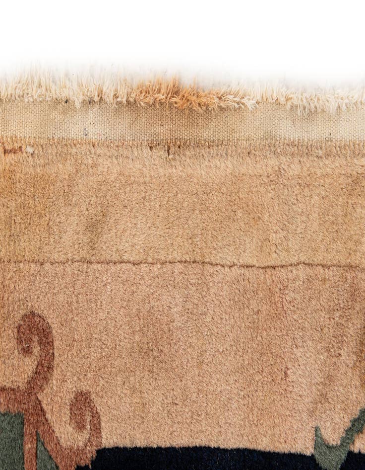 Detail image of 2' 2 x 3' 3  Hand Knotted Antique Finish Oriental Wool Rug