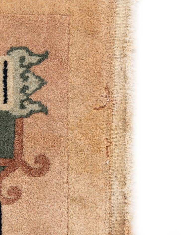 Detail image of 2' 2 x 3' 3  Hand Knotted Antique Finish Oriental Wool Rug