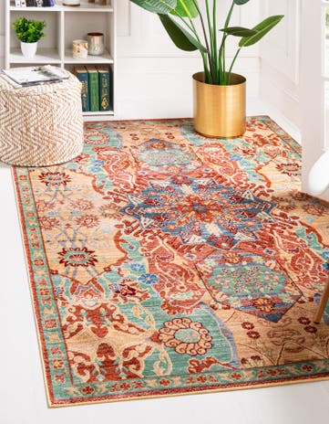 7' x 9' 10 Aqua Rug