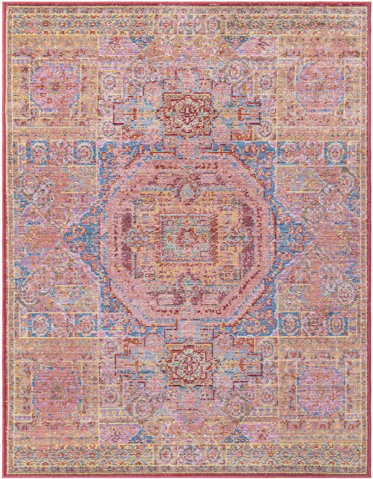 Detail image of 3' 3 x 5' 3 Aqua Rug