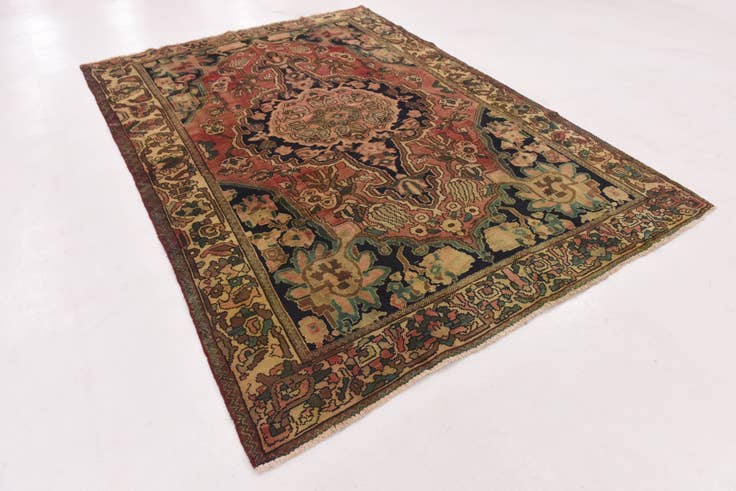 Detail image of 6' 9 x 9' 8 Hand Knotted Bakhtiar Persian Wool Rug