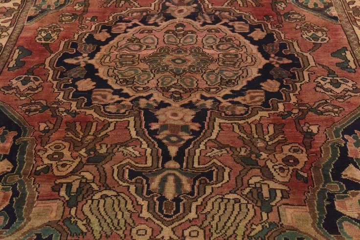 Detail image of 6' 9 x 9' 8 Hand Knotted Bakhtiar Persian Wool Rug