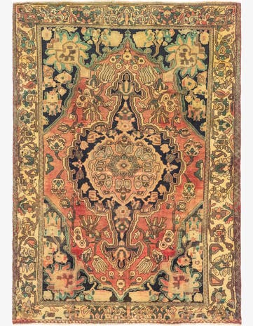 6' 9 x 9' 8 Hand Knotted Bakhtiar Persian Wool Rug
