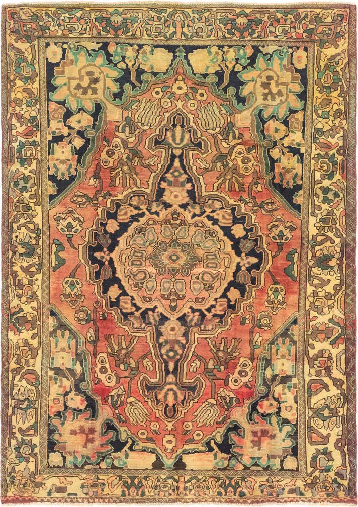6' 9 x 9' 8 Hand Knotted Bakhtiar Persian Wool Rug