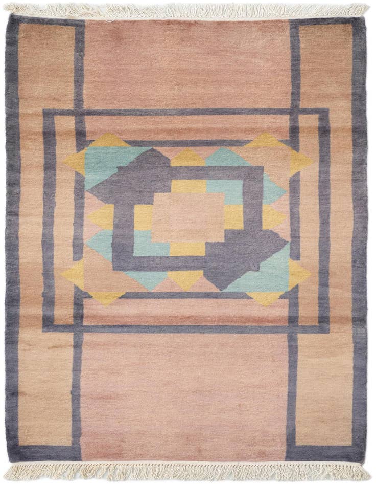 Detail image of 3' 6 x 6' 5 Hand Knotted Bokhara Oriental Wool Rug