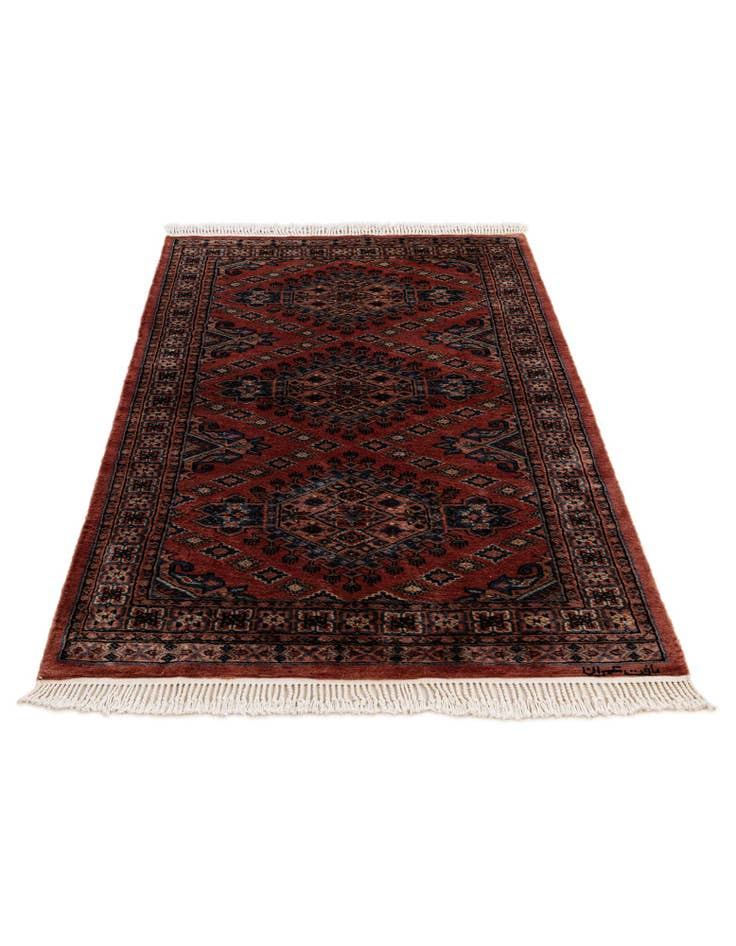 Detail image of 3' 2 x 5' 5 Hand Knotted Bokhara Wool Rug
