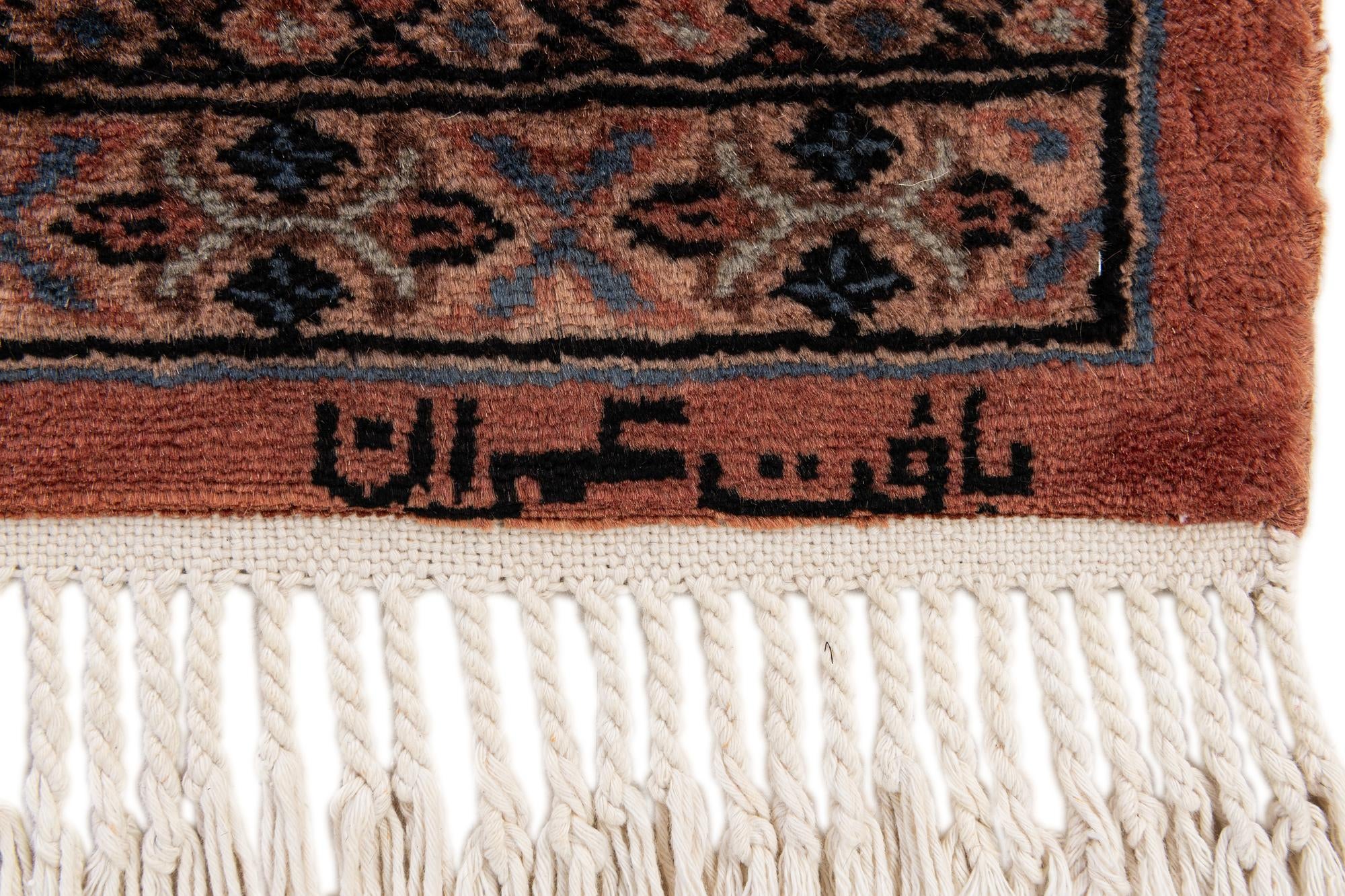 3' 2 x 5' 5 Hand Knotted Bokhara Wool Rug