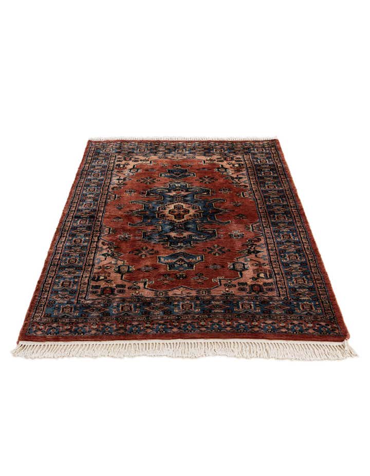 3' 3 x 4' 11 Hand Knotted Bokhara Wool Rug