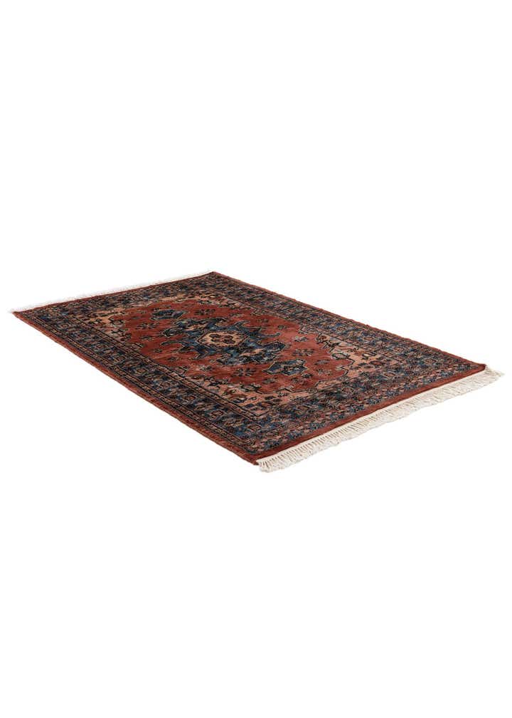 3' 3 x 4' 11 Hand Knotted Bokhara Wool Rug