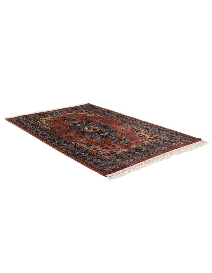 3' 3 x 4' 11 Hand Knotted Bokhara Wool Rug