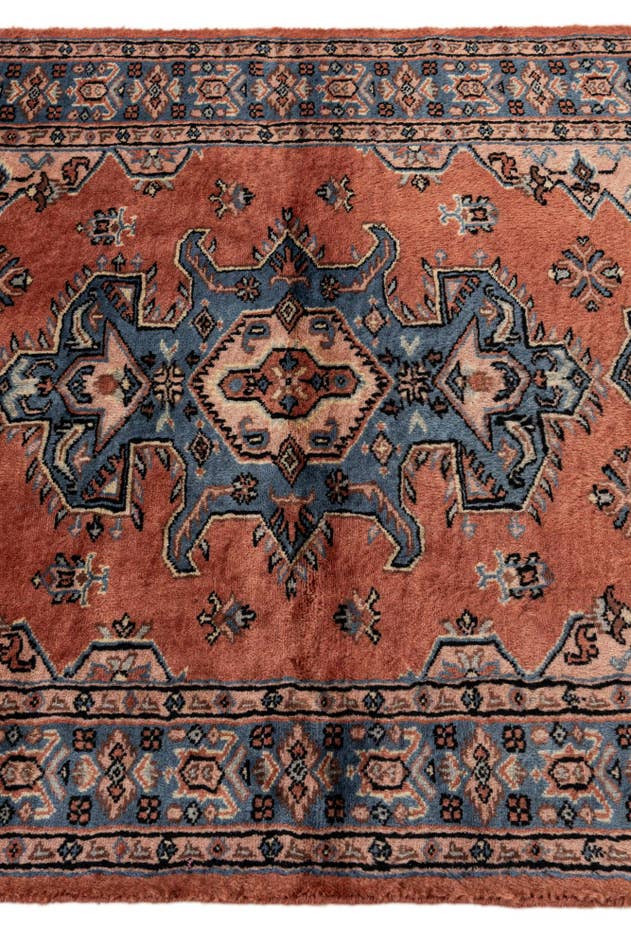 Detail image of 3' 3 x 4' 11 Hand Knotted Bokhara Wool Rug