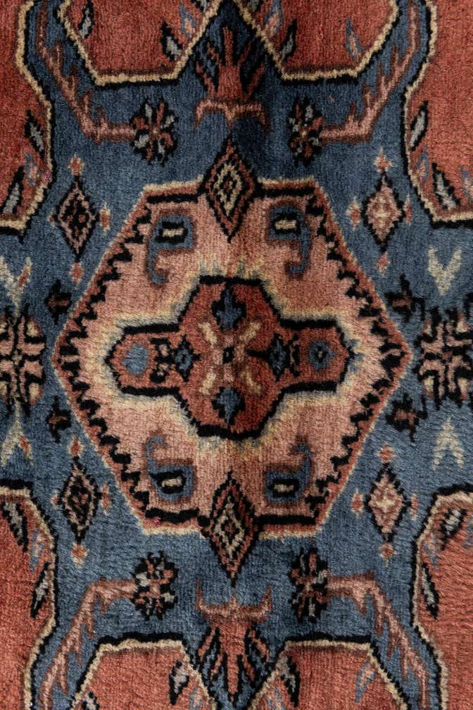 3' 3 x 4' 11 Hand Knotted Bokhara Wool Rug