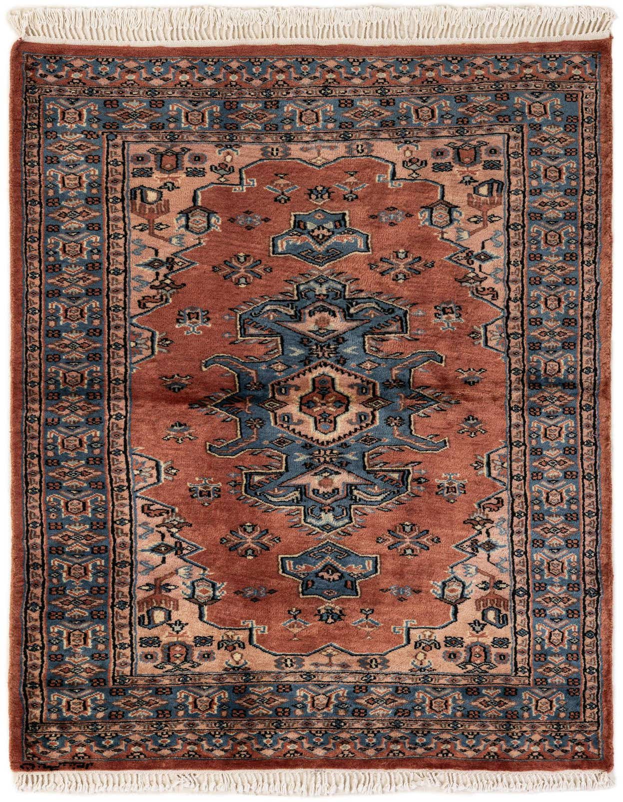 3' 3 x 4' 11 Hand Knotted Bokhara Wool Rug