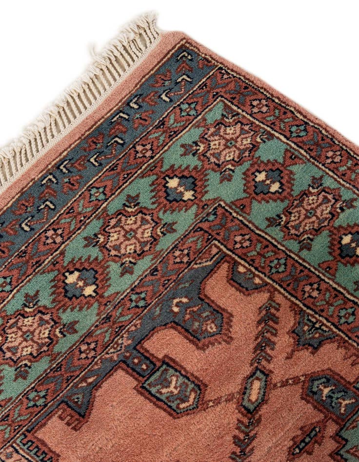 Detail image of 4' 3 x 6' 4  Hand Knotted Bokhara Oriental Wool Rug