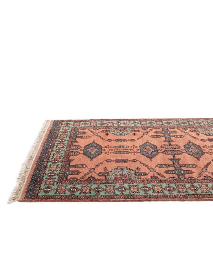 Detail image of 4' 3 x 6' 4  Hand Knotted Bokhara Oriental Wool Rug