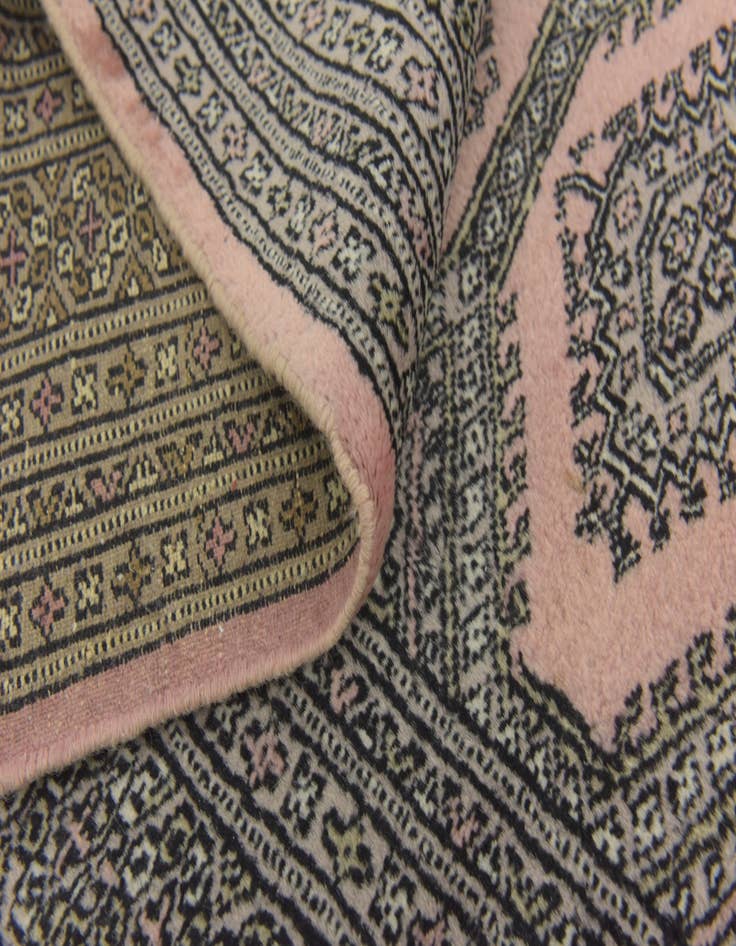 Detail image of 4' x 6' 3 Hand Knotted Bokhara Oriental Wool Rug