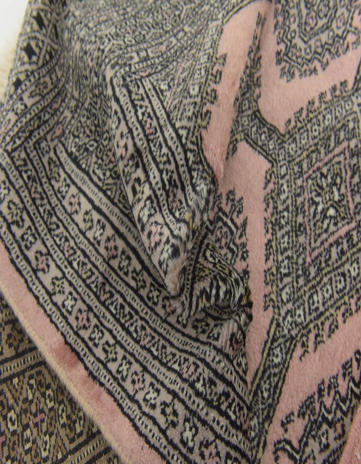 Detail image of 4' x 6' 3 Hand Knotted Bokhara Oriental Wool Rug