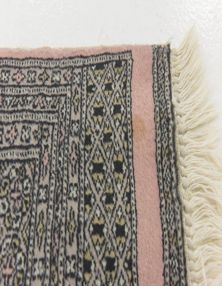 Detail image of 4' x 6' 3 Hand Knotted Bokhara Oriental Wool Rug