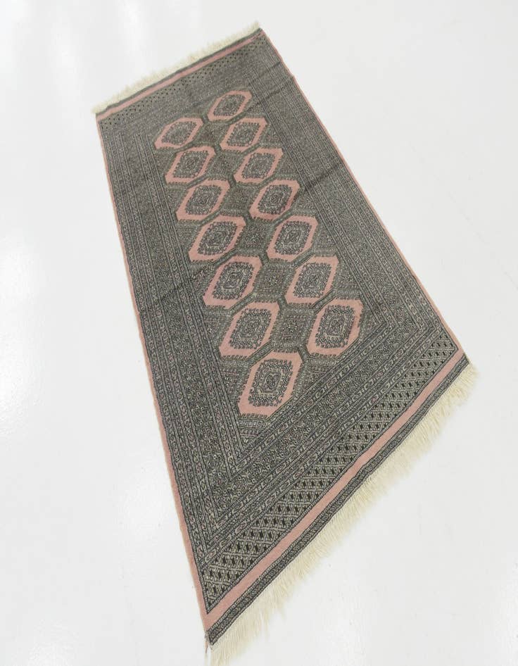 Detail image of 4' x 6' 3 Hand Knotted Bokhara Oriental Wool Rug