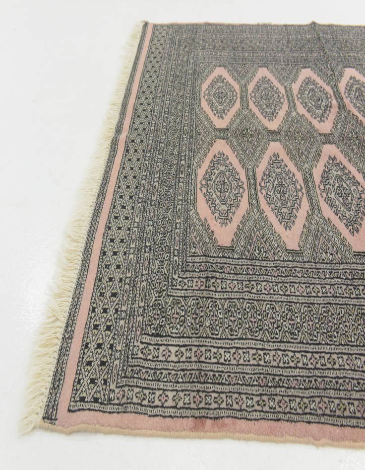 Detail image of 4' x 6' 3 Hand Knotted Bokhara Oriental Wool Rug