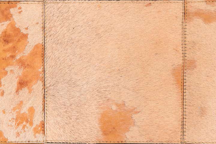 3' 10 x 5' 9 Cowhide Leather Rug