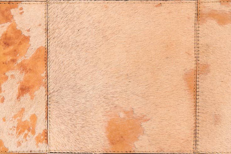 Detail image of 3' 10 x 5' 9 Cowhide Leather Rug