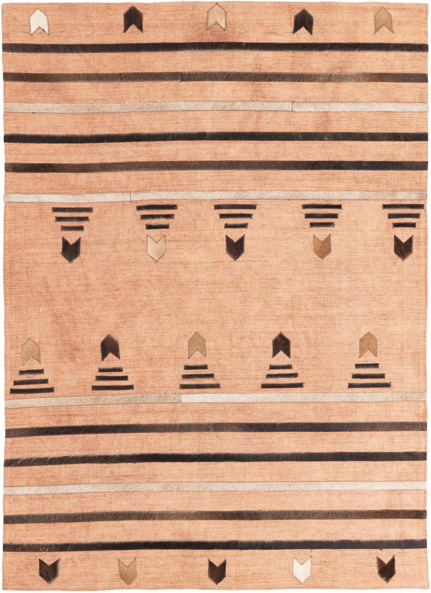 4' x 5' 7 Cowhide Leather Rug
