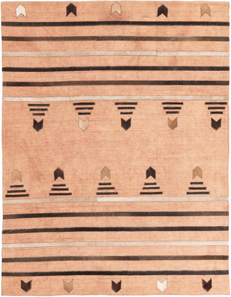 Detail image of 4' x 5' 7 Cowhide Leather Rug