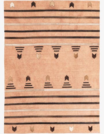 4' x 5' 7 Cowhide Leather Rug