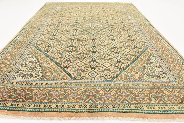 Detail image of 9' 9 x 13' 5 Hand Knotted Farahan Persian Wool Rug