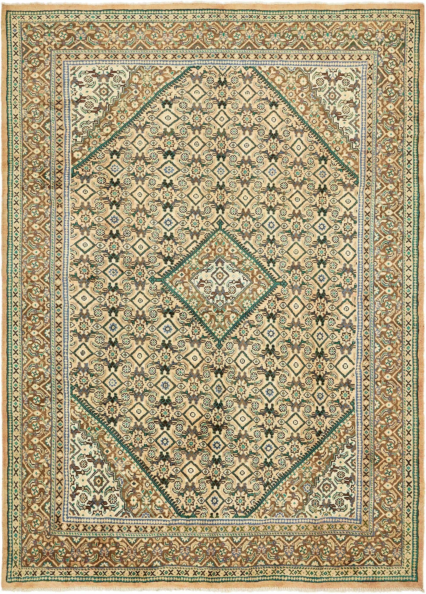 9' 9 x 13' 5 Hand Knotted Farahan Persian Wool Rug