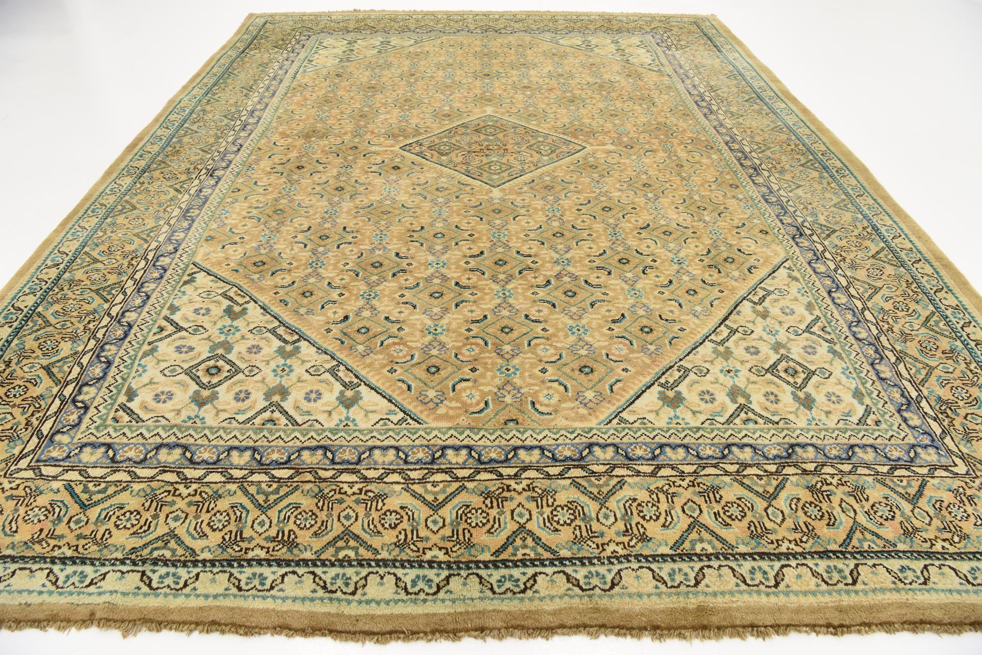 9' 6 x 12' 9 Hand Knotted Farahan Persian Wool Rug
