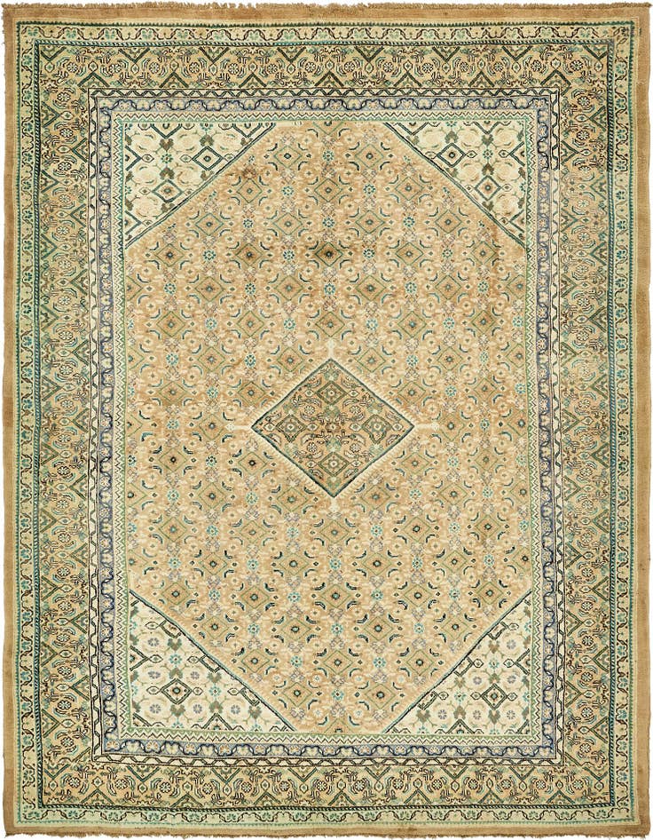 Detail image of 9' 6 x 12' 9 Hand Knotted Farahan Persian Wool Rug