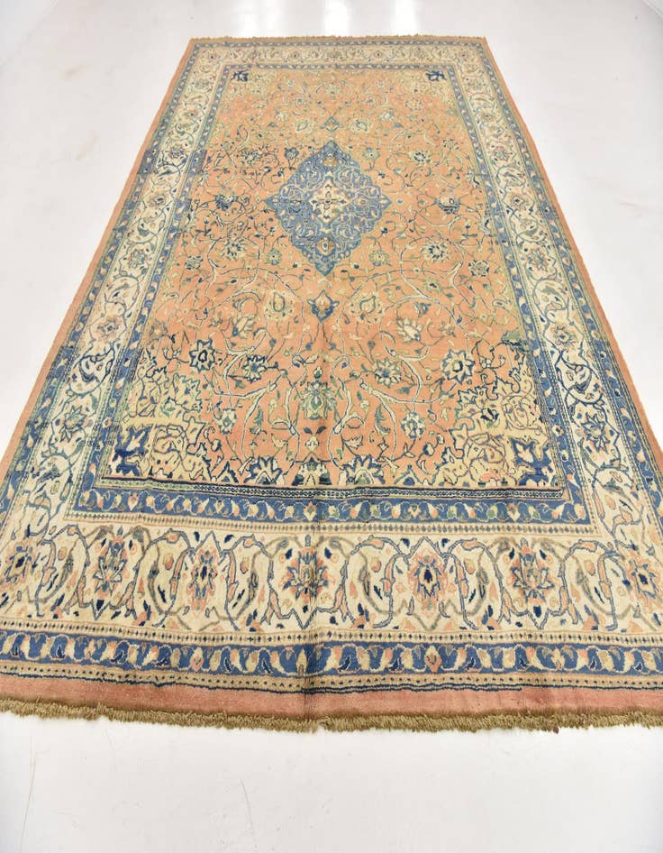 Detail image of 9' 10 x 13'  Hand Knotted Farahan Persian Wool Rug