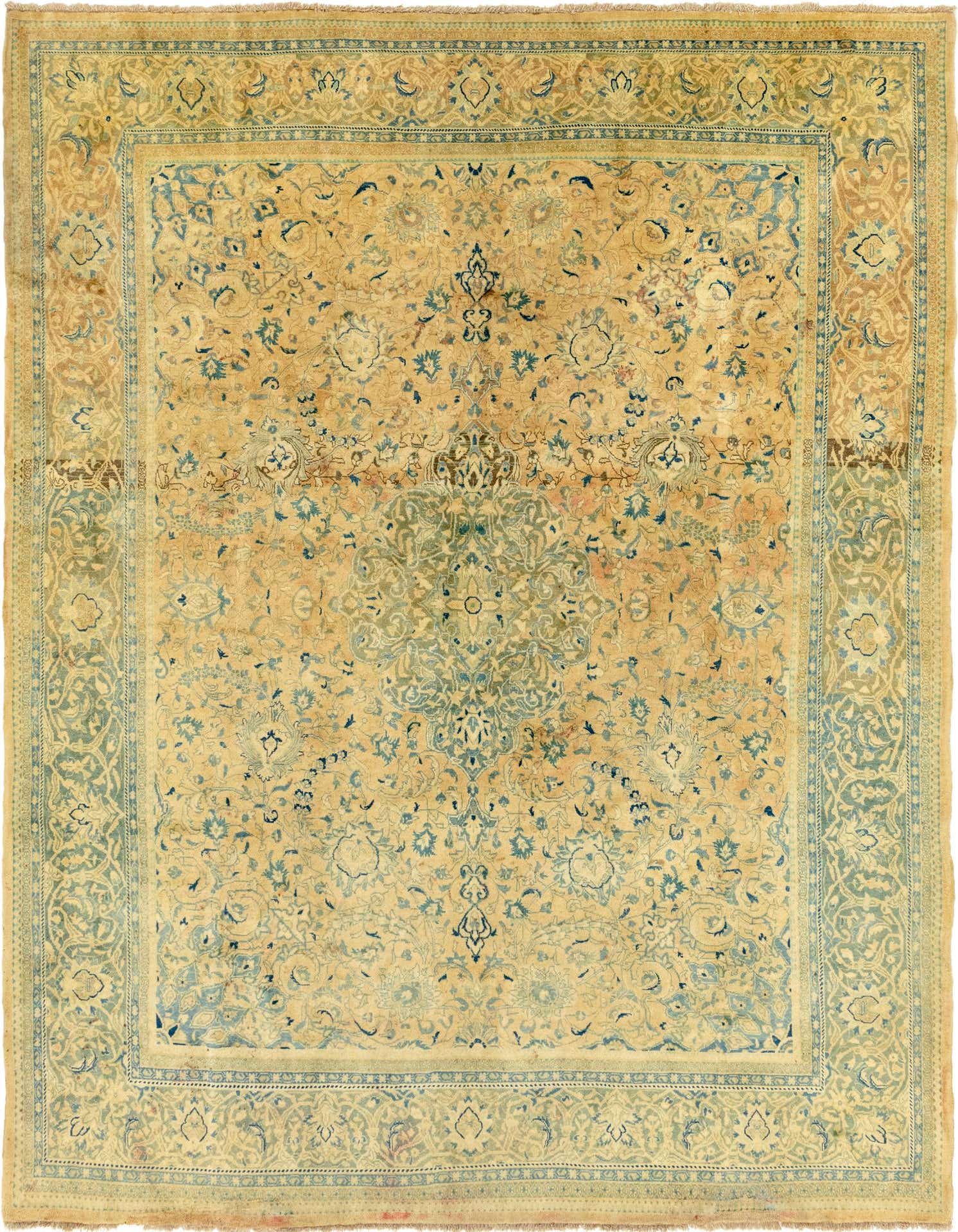 9' 8 x 12' 7 Hand Knotted Farahan Persian Wool Rug