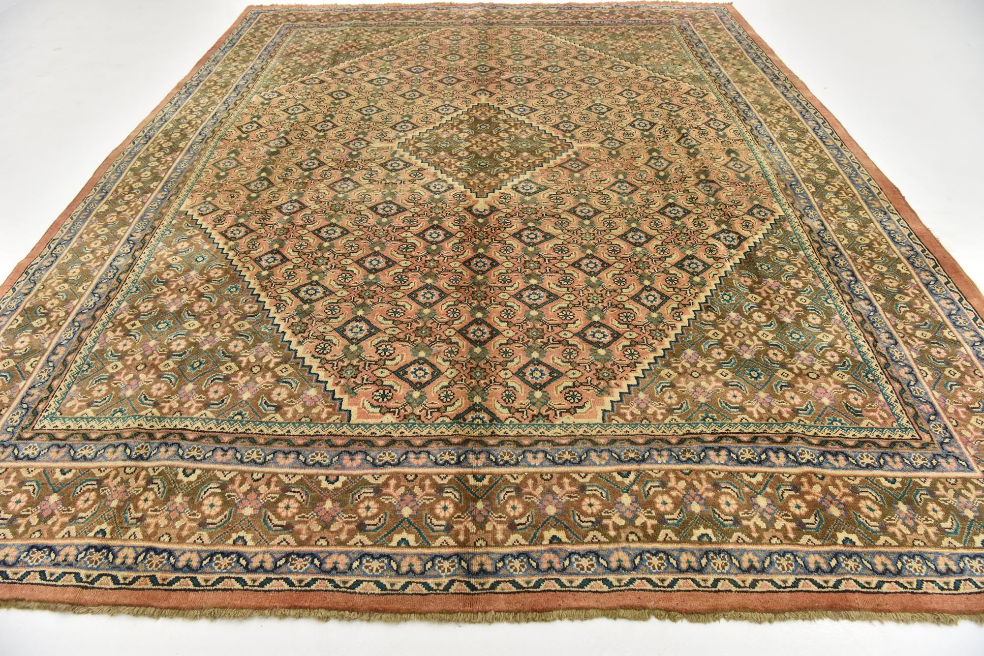 310cm x 390cm anudado a mano Farahan Alfombra Persa Lana