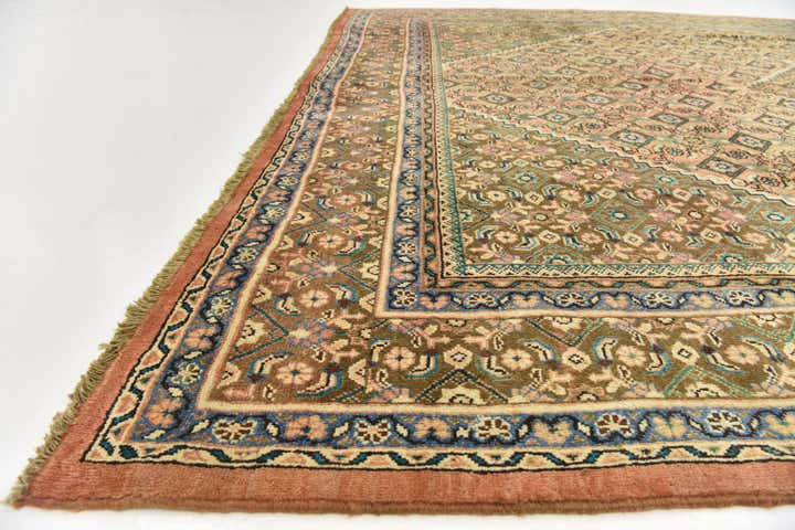 310cm x 390cm anudado a mano Farahan Alfombra Persa Lana