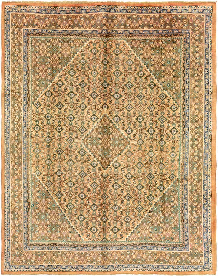 10' 2 x 12' 10 Hand Knotted Farahan Persian Wool Rug