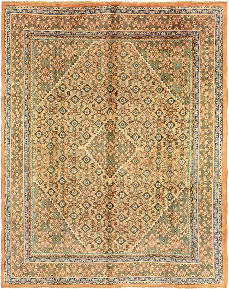 Detail image of 10' 2 x 12' 10 Hand Knotted Farahan Persian Wool Rug