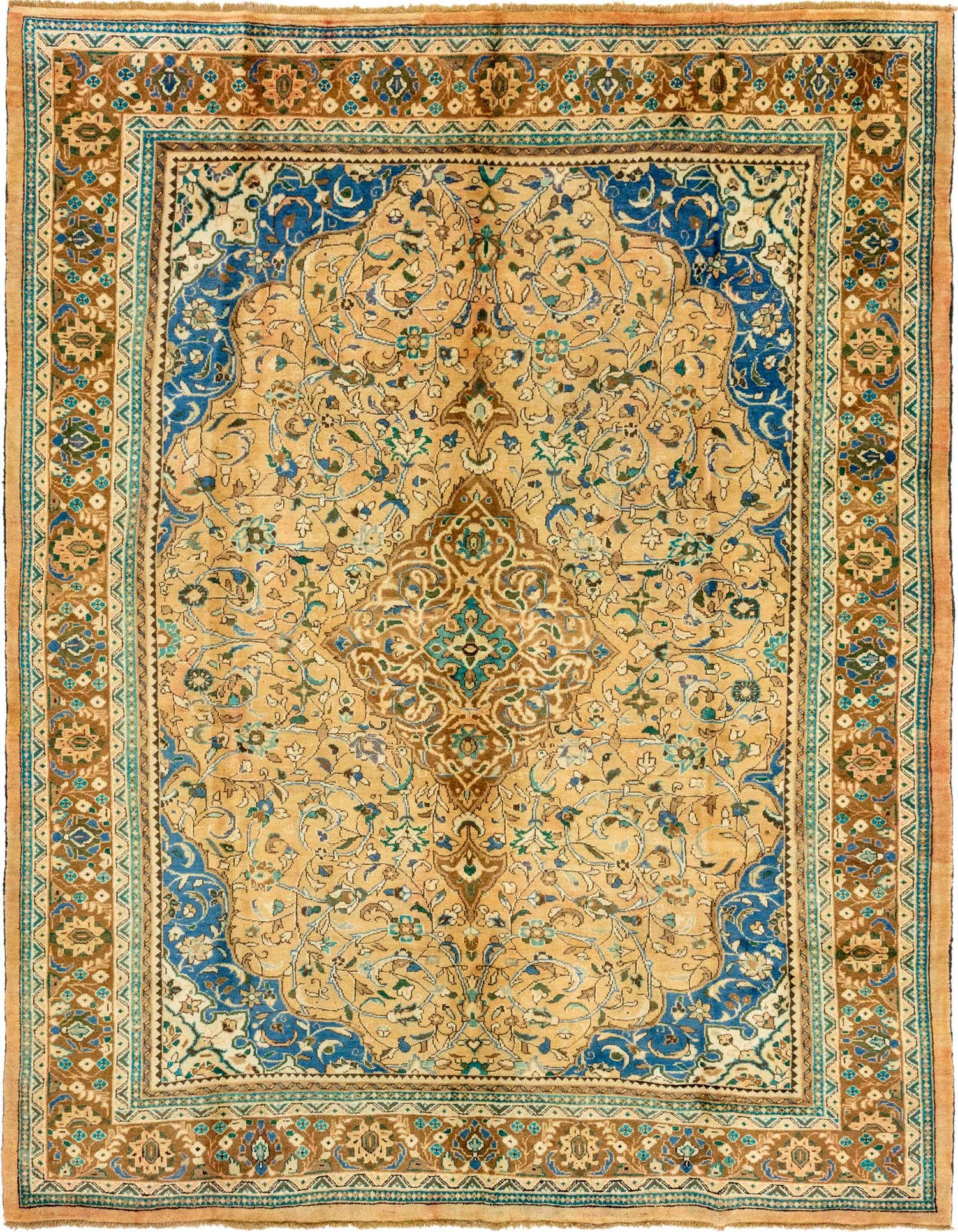 10' 1 x 13' 2 Hand Knotted Farahan Persian Wool Rug