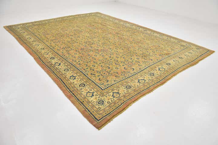 10' x 13' 6 Hand Knotted Farahan Persian Wool Rug