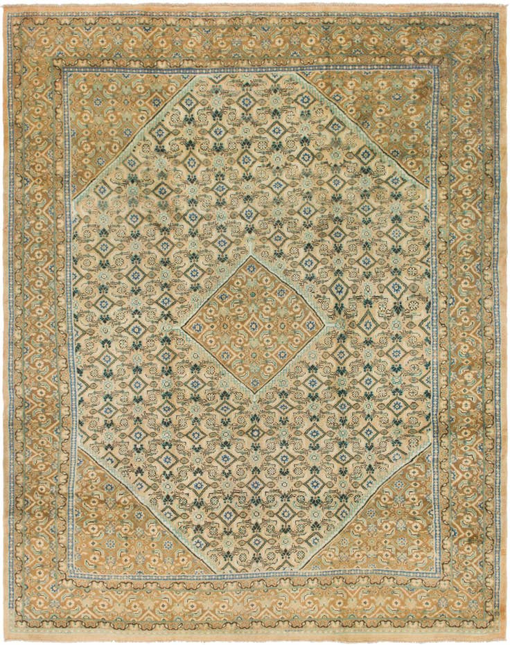 Detail image of 10' 2 x 12' 10 Hand Knotted Farahan Persian Wool Rug