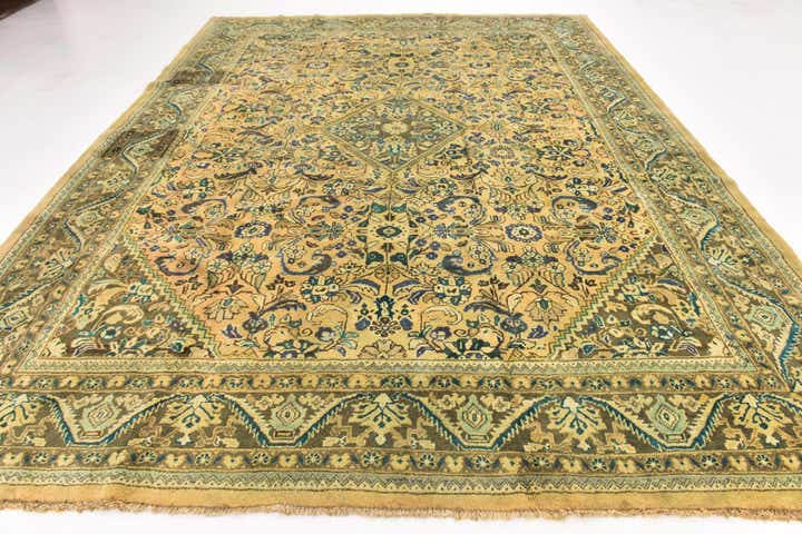 10' x 13' 2 Hand Knotted Farahan Persian Wool Rug