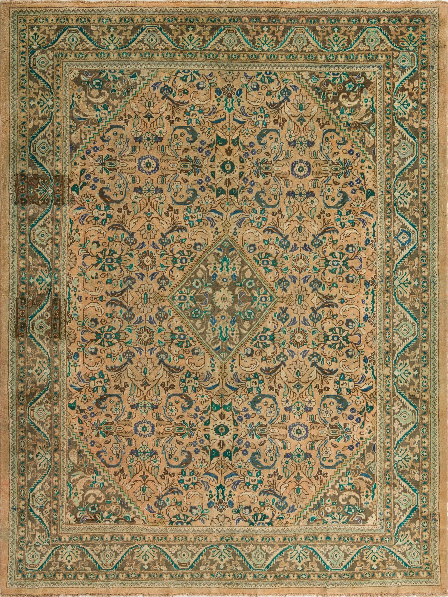 10' x 13' 2 Hand Knotted Farahan Persian Wool Rug