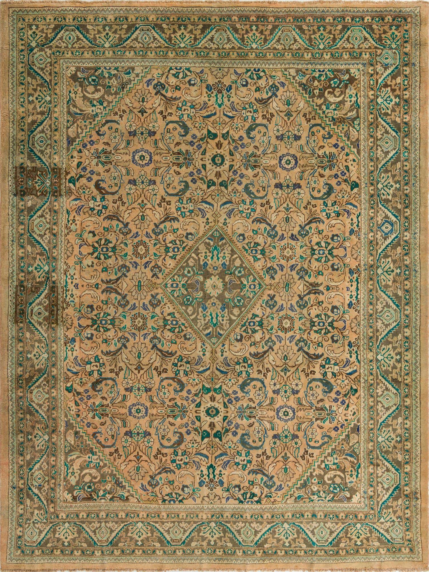 10' x 13' 2 Hand Knotted Farahan Persian Wool Rug