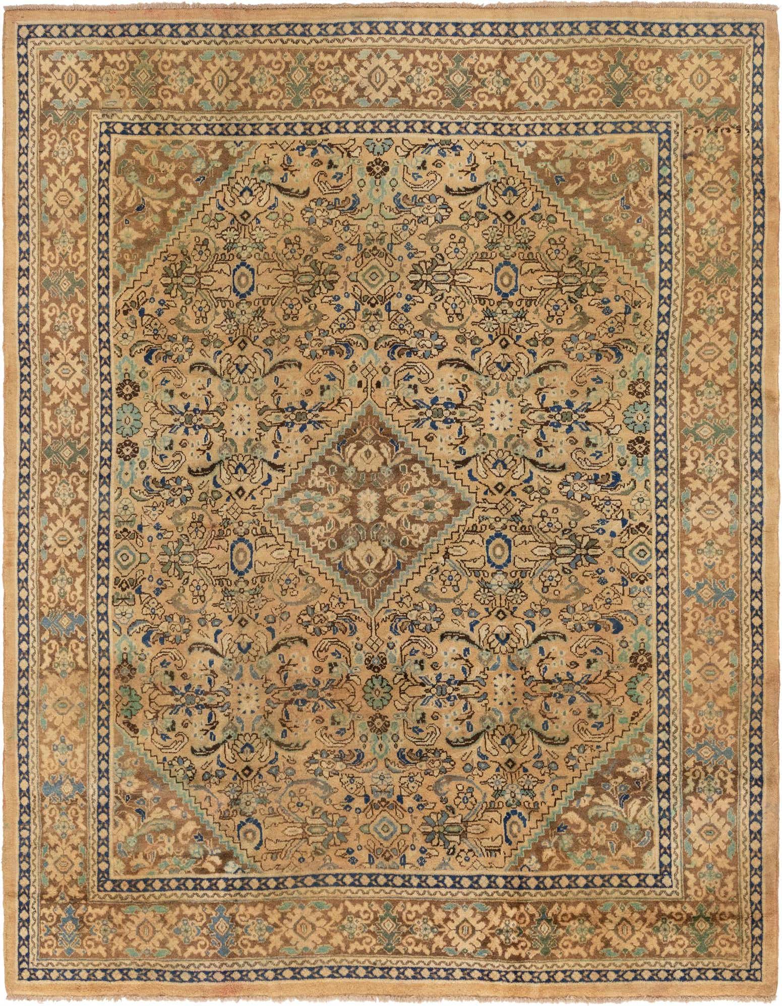 9' 9 x 12' 10 Hand Knotted Farahan Persian Wool Rug