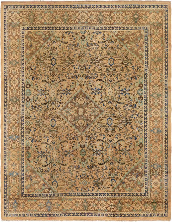 9' 9 x 12' 10 Hand Knotted Farahan Persian Wool Rug