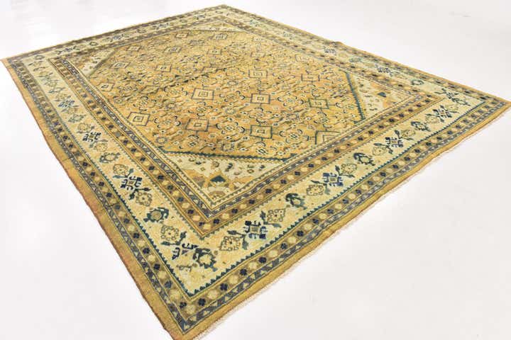 9' 7 x 12' 9 Hand Knotted Farahan Persian Wool Rug