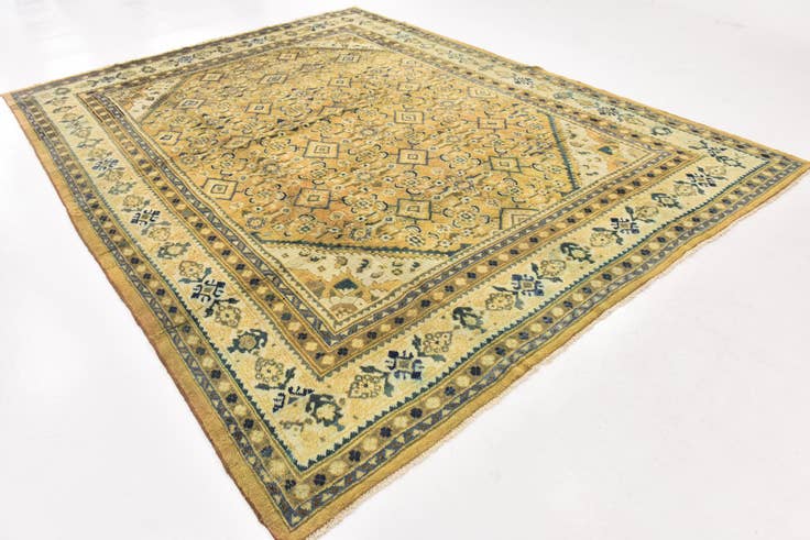 Detail image of 9' 7 x 12' 9 Hand Knotted Farahan Persian Wool Rug