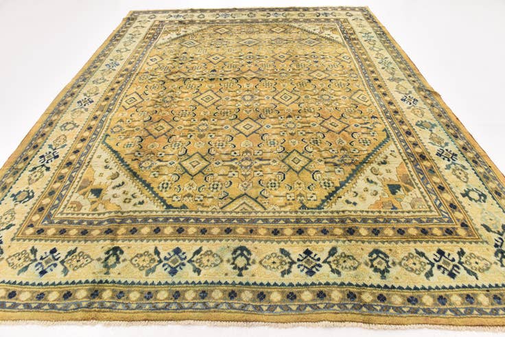 Detail image of 9' 7 x 12' 9 Hand Knotted Farahan Persian Wool Rug